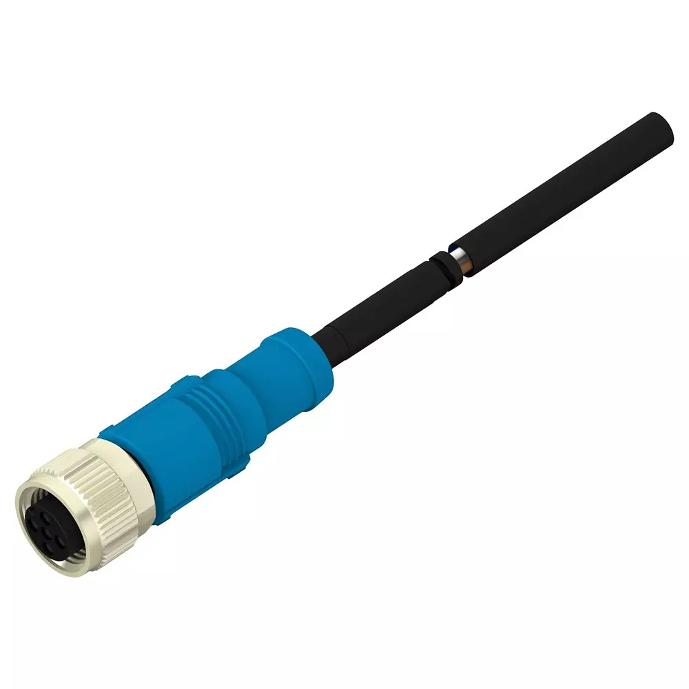 TE CONNECTIVITY Sensor Cord, 4P, M12 Rcpt-Free End, 3M, T4151310004-004