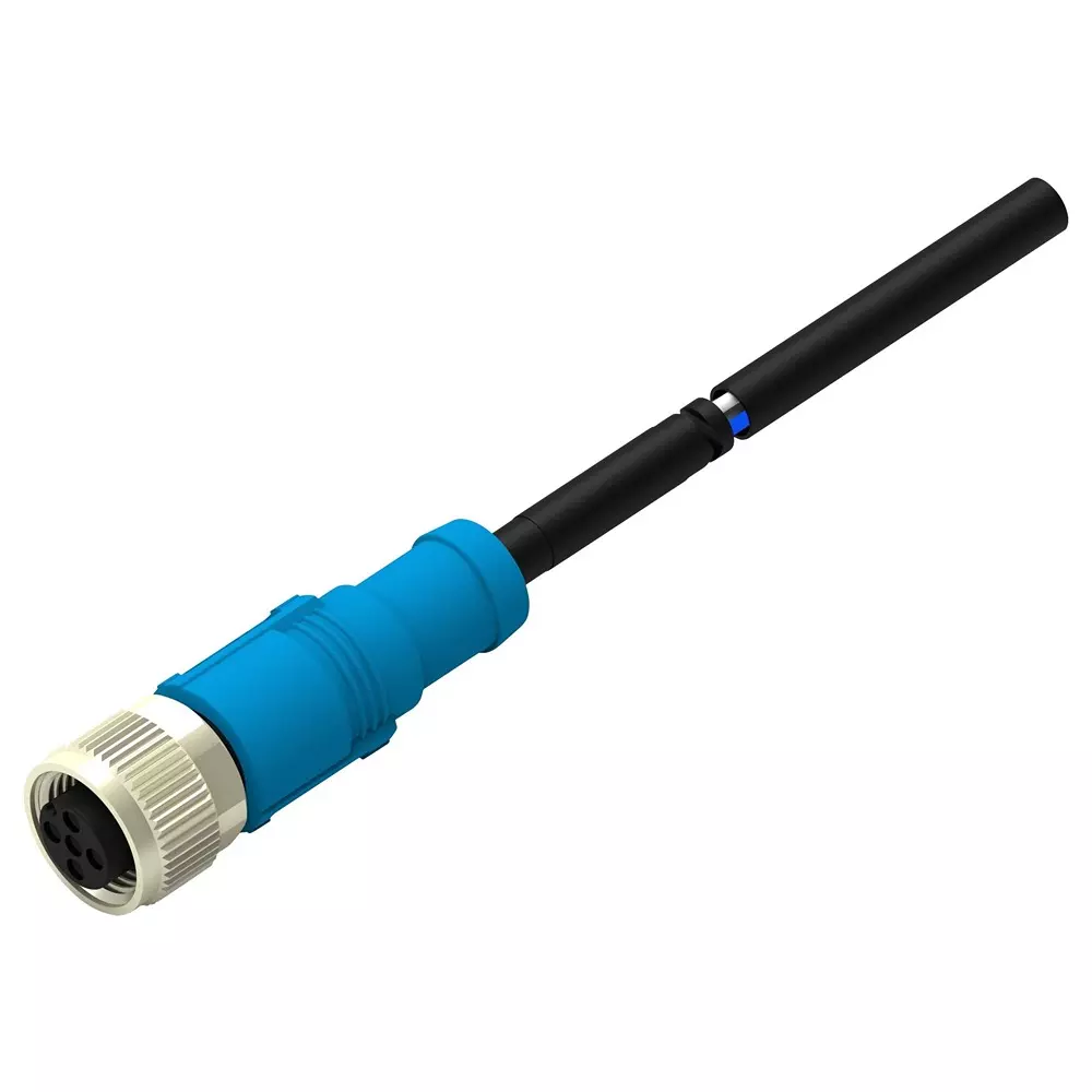 TE CONNECTIVITY Sensor Cord, 5P, M12 Rcpt-Free End, 5M, T4151310005-005