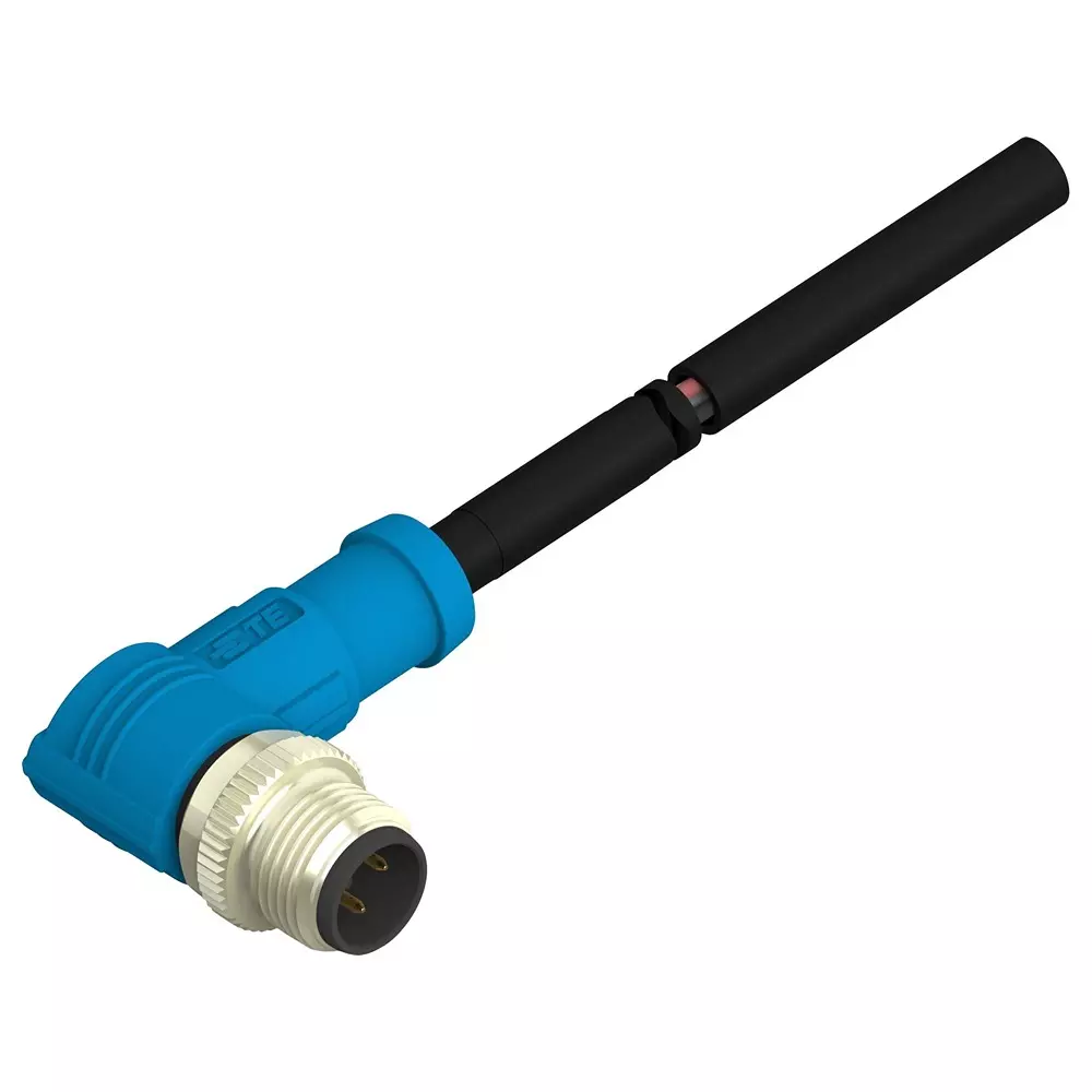 TE CONNECTIVITY Sensor Cord, 4P, M12 Plug-Free End, 5M, T4161210004-005