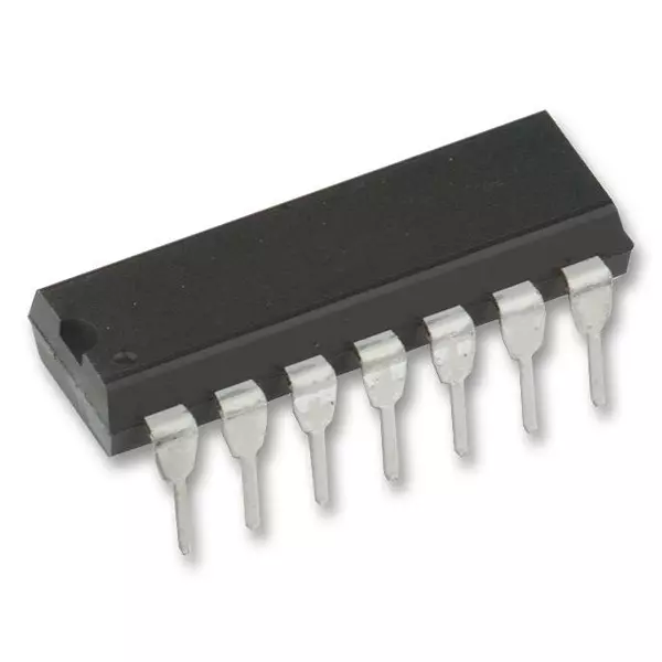 TEXAS INSTRUMENTS IC, HEX INVERTER, SCHMITT, 74HC14, 14DIP, SN74HC14N
