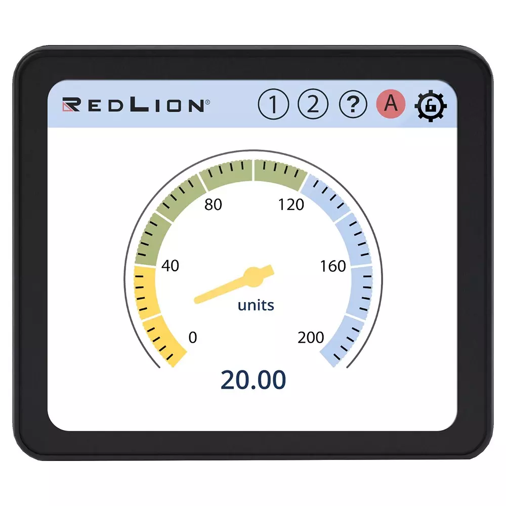 RED LION CONTROLS Graphic Panel Meter, Analog, 3.5", Tft, PM500A0301600F00