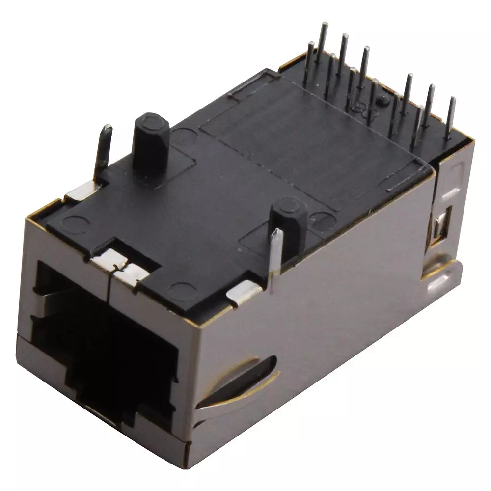BEL MAGNETIC SOLUTIONS Rj45 Connector, JACk, 8P8C, 1Port, Th, 0816-1X1T-23-F