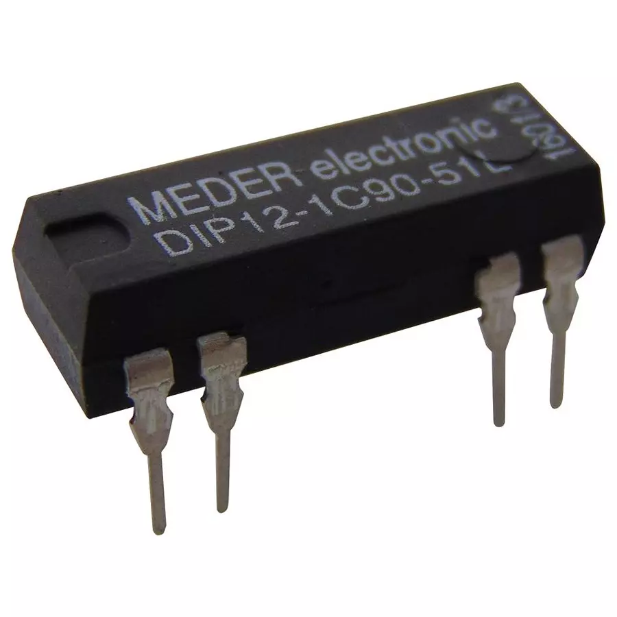 STANDEXMEDER Relay, Reed, Spdt, 100V, 0.2A, Tht, DIP12-1C90-51L