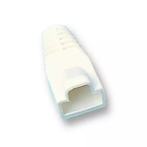 MH CONNECTORS Boot, Rj45, White, RJ45SRB-WHITE (Pack of 8 Pcs)