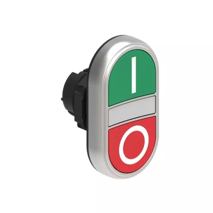 Lovato LPCBL71 Series Green, Red Spring Return Push Button, 22 mm Cutout, LPCBL7123