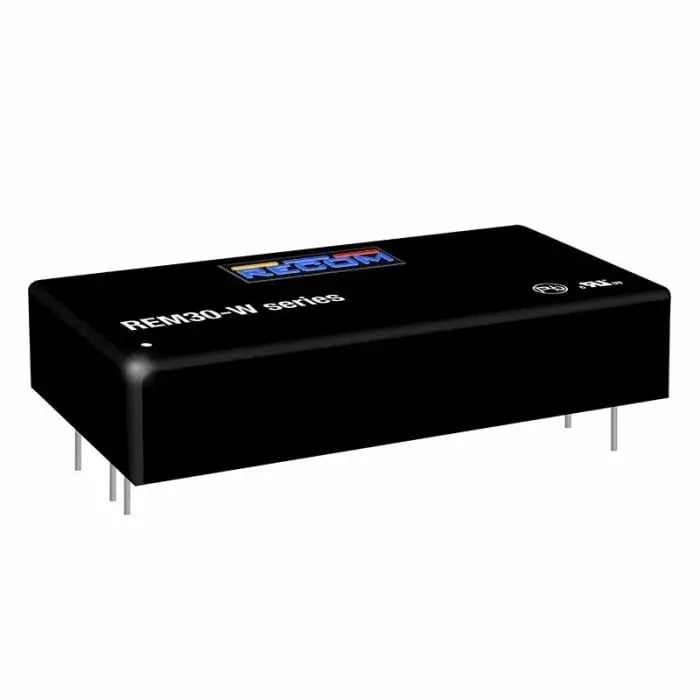 RECOM POWER DC-DC Converter 5 V DC 6A Output 18-75 V DC Input 30 W Through Hole, REM30-4805SW (Pack of 9 Pcs)