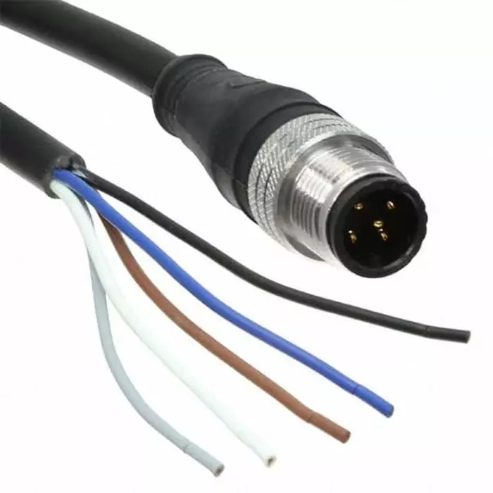 Brad from Molex Straight Male M12 to Male Unterminated Sensor Actuator Cable 1m, 1200062799