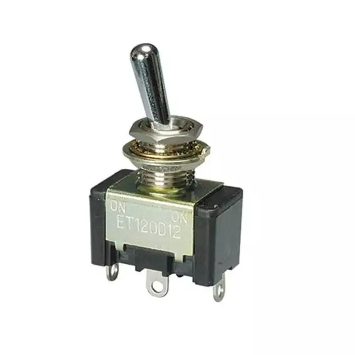 NIDEC COPAL ELECTRONICS GMBH Toggle Switch PCB Mount On-Off DPDT Solder Terminal, ET225K12-Z (Pack of 10 Pcs)