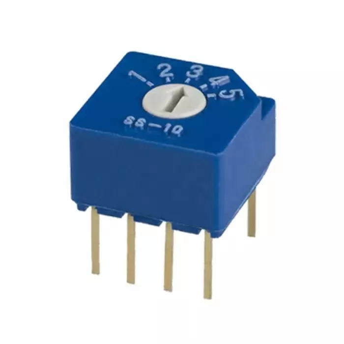 NIDEC COPAL ELECTRONICS GMBH SS-10 Series Rotary Switch 6 Position 100 mA Solder Terminal, SS-10-15SPE (Pack of 10 Pcs)