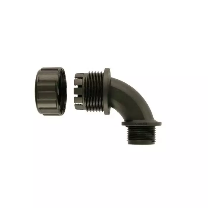 Flexicon 90° Bend Conduit Fitting 25mm Nominal Size M25mm Nylon Black, MPC90-25-M25B