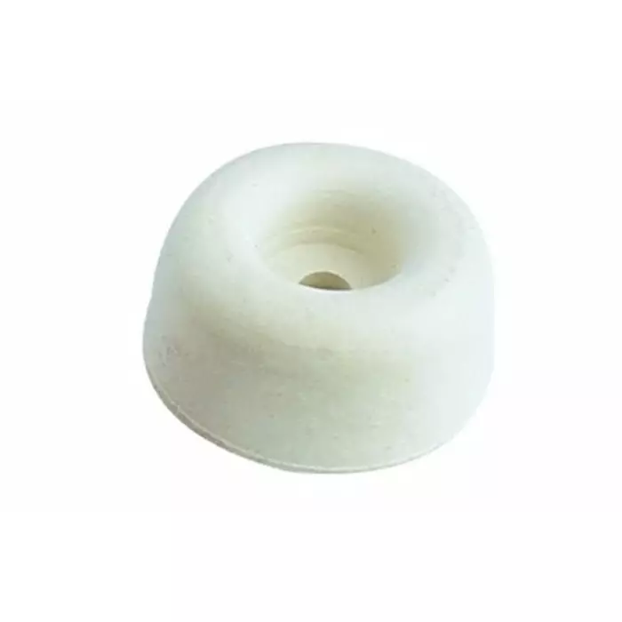 Guitel Hervieu White Rubber Bumper Door Stop 30 mm Diameter 25 mm Long, 400563
