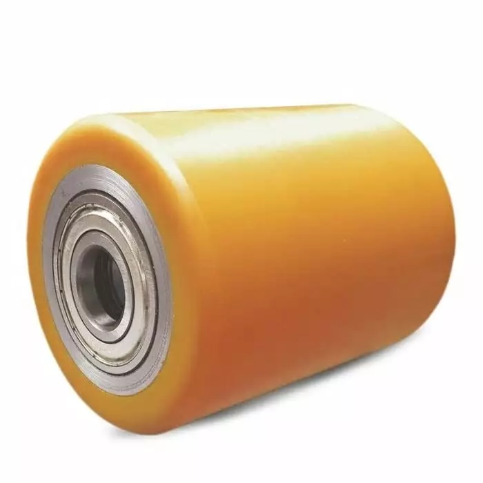 Guitel Hervieu Grey Yellow Polyurethane Abrasion Resistant Trolley Wheel 600 Kg, 23-062-075B20