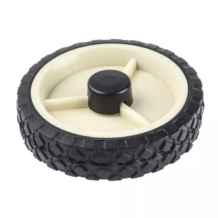 Guitel Hervieu Black White Rubber Trolley Wheel 50 Kg, 380071