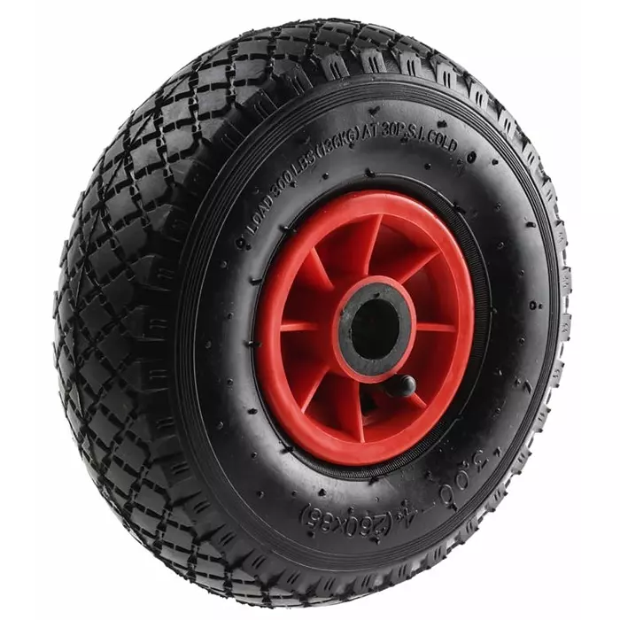 Guitel Hervieu Black Red Rubber Low Starting Resistance Trolley Wheel 150 Kg, 3588121