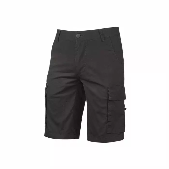 UPower Enjoy Black 3% Spandex 97% Cotton Work Shorts, WEY132BC-M