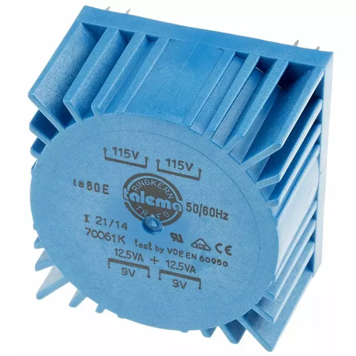 Nuvotem Talema Toroidal Transformer 115 V AC 230 V AC 2 x 9V AC 25VA 2 Output, 70061K