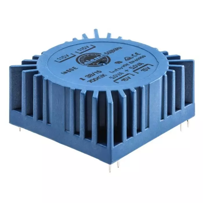 Nuvotem Talema Toroidal Transformer 115 V AC 230 V AC 2 x 15V AC 10VA 2 Output, 70043K