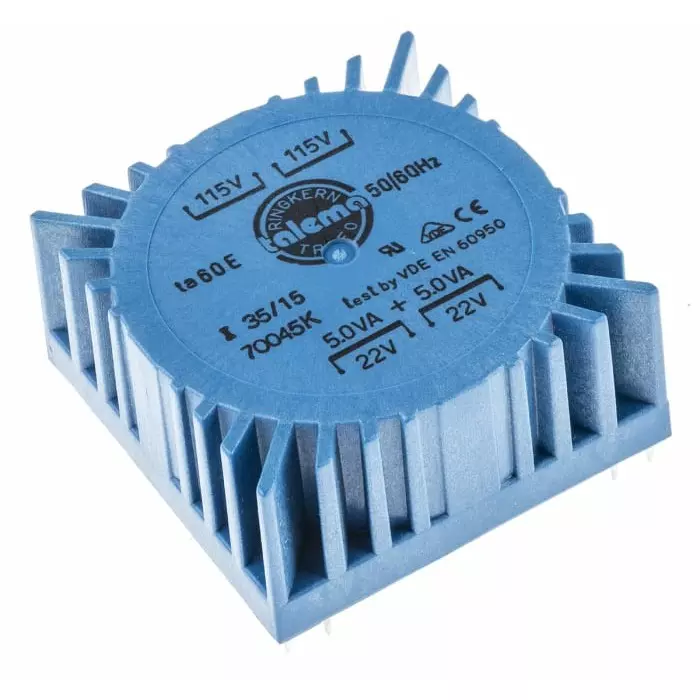 Nuvotem Talema Toroidal Transformer 115 V AC 230 V AC 2 x 22V AC 10VA 2 Output, 70045K