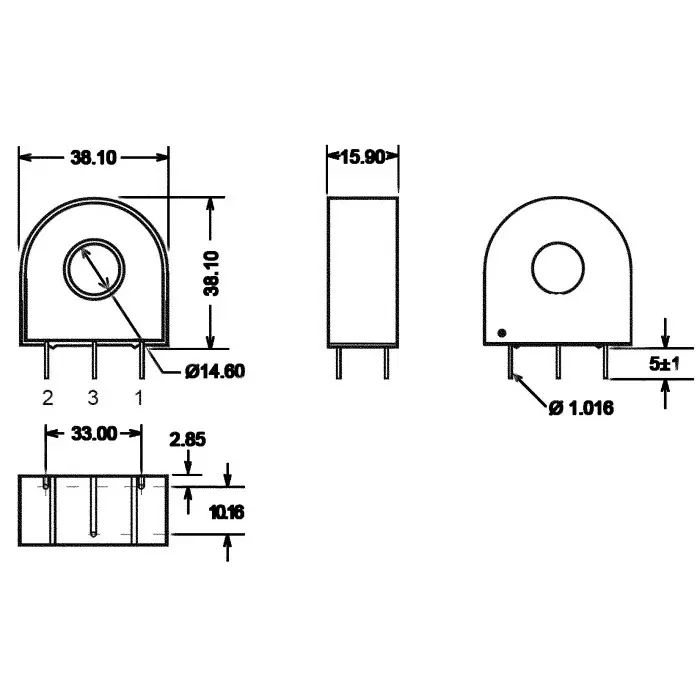 Nuvotem Talema AC-1 Series Current Transformer 60A Input 60:1, AC-1060