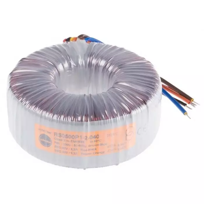 Nuvotem Talema Toroidal Transformer 230V AC 2 x 40V AC 500VA 2 Output, 0500P1-2-040