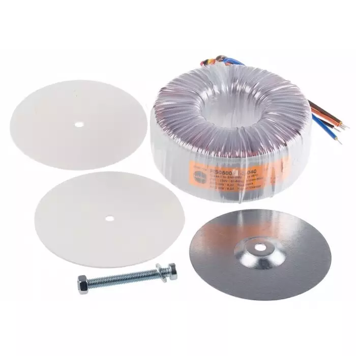 Nuvotem Talema Toroidal Transformer 230V AC 2 x 40V AC 500VA 2 Output, 0500P1-2-040