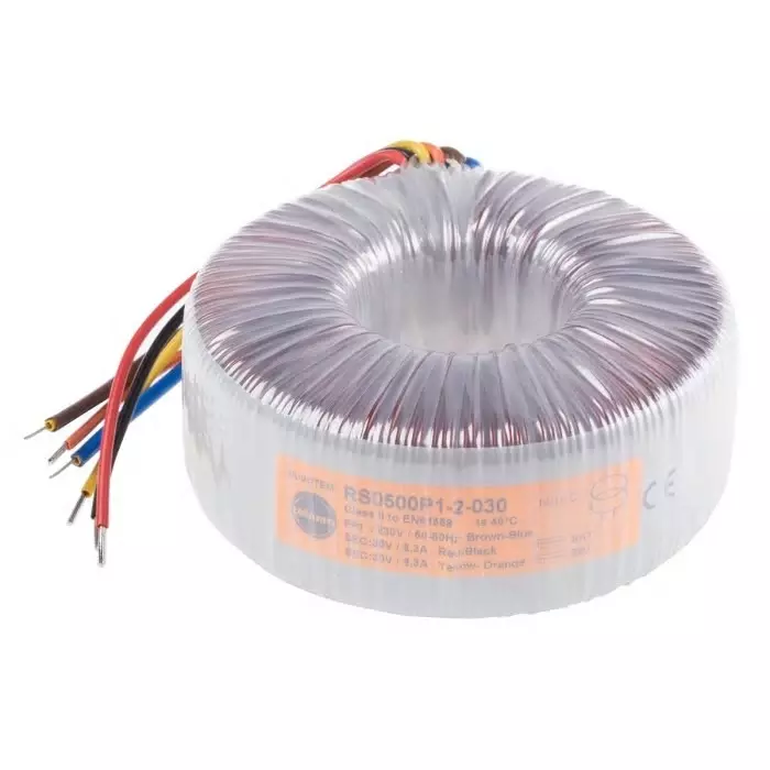 Nuvotem Talema Toroidal Transformer 230V AC 2 x 30V AC 500VA 2 Output, 0500P1-2-030