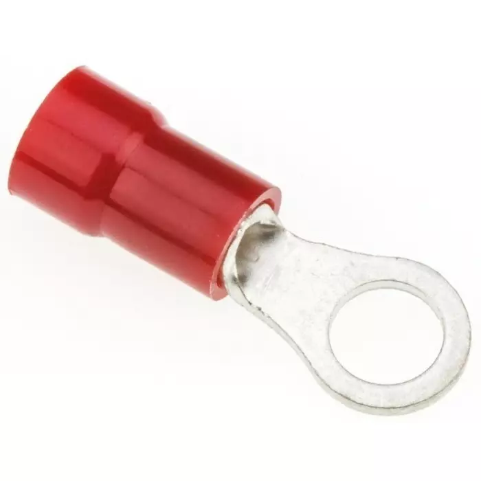 JST (JAPAN SOLDERLESS TERMINALS) R Insulated Ring Terminal 3.5mm Stud Size 0.25mm² to 1.65mm² Wire Size Red, N1.25-3.7 (Pack of 500 Pcs)