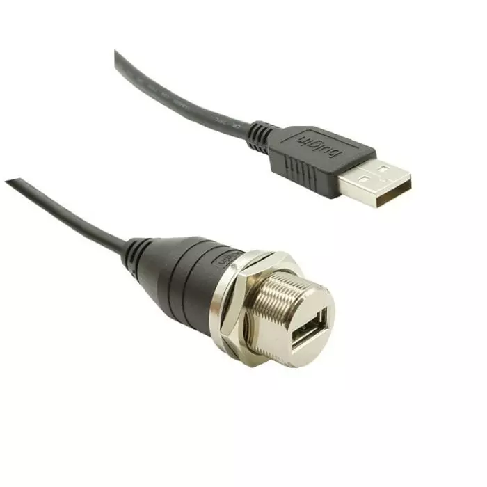 BULGIN LIMITED USB 2.0 Female USB A to Male USB A 2m, PXM0023/A/2M00/A