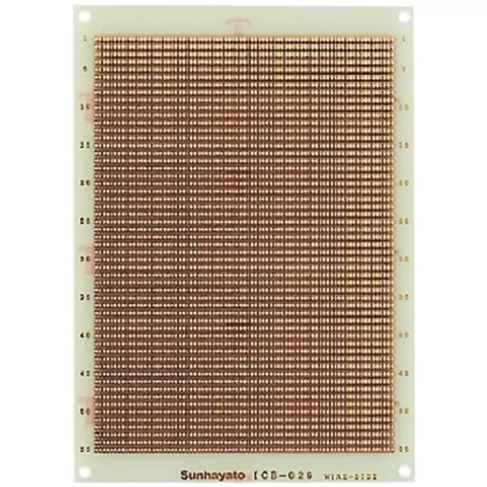 Sunhayato Double Sided Matrix Board FR4 0.75mm Holes 1.27 x 1.27mm Pitch 80 x 57.5 x 1.6mm, ICB-028