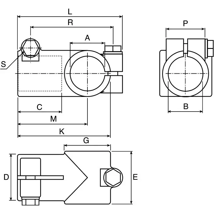 Rose+Krieger Angle Clamp Connecting Component Strut Profile 50 mm, 115000000200