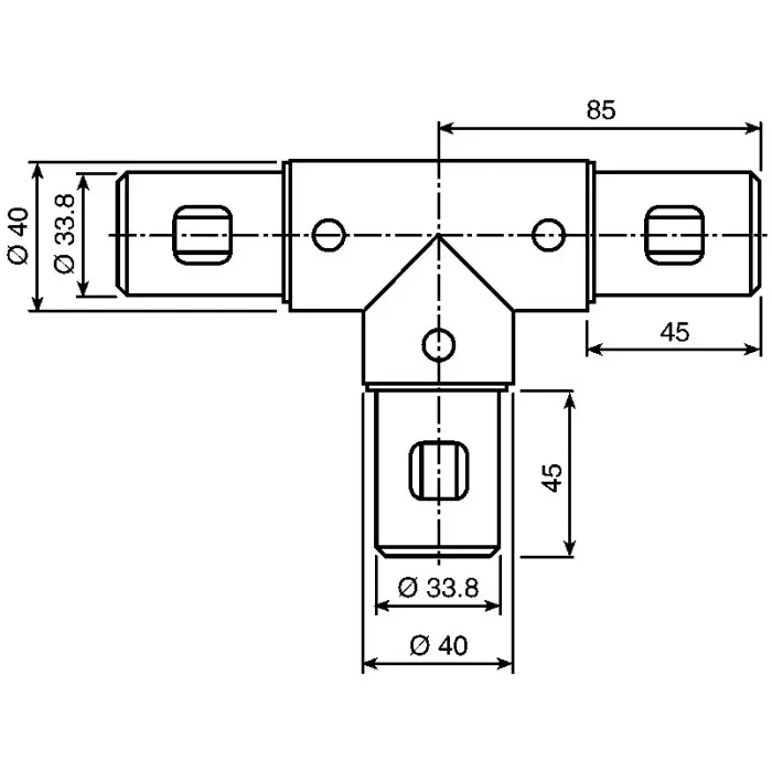 Rose+Krieger 90° Connector Connecting Component Strut Profile 40 mm, 11403423025
