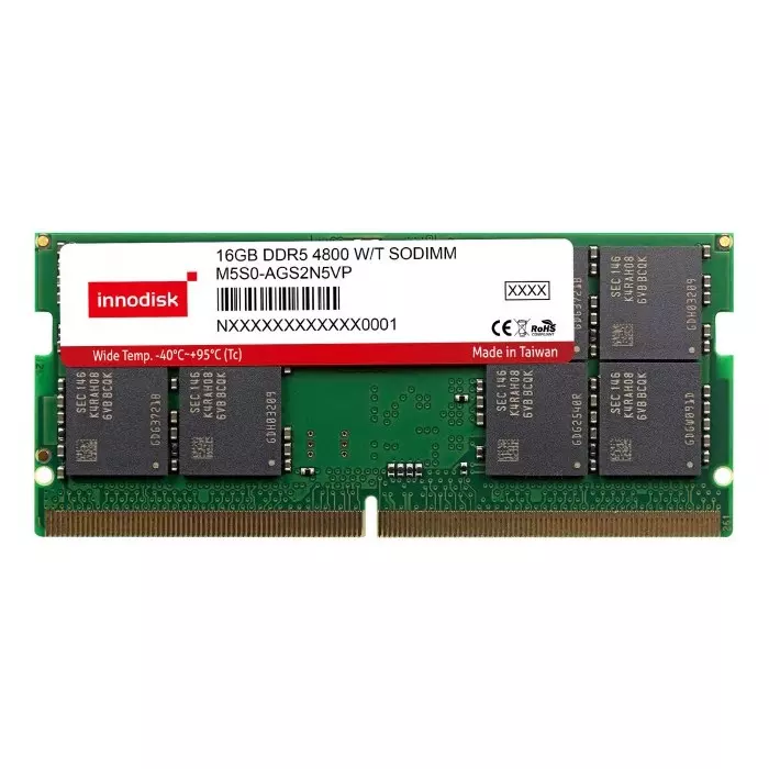InnoDisk Laptop RAM 16 GB DDR5 SODIMM 1.1 V, M5S0-AGS2N5VP