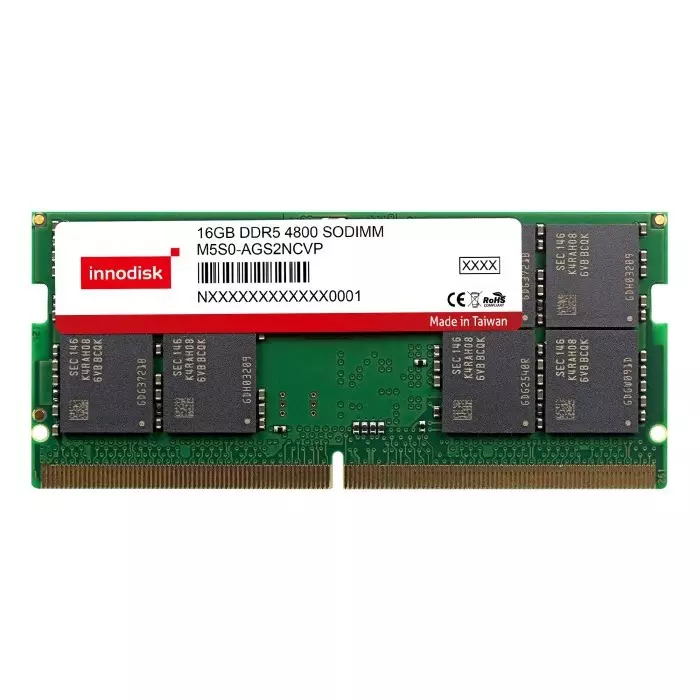 InnoDisk Laptop RAM 16 GB DDR5 SODIMM 1.1 V, M5S0-AGS2NCVP