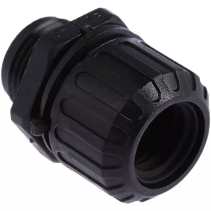 Adaptaflex Straight Conduit Fitting 16mm Nominal Size PG11 Nylon 66 Black, ASF16/PG11/A  AWB16 (Pack of 5 Pcs)