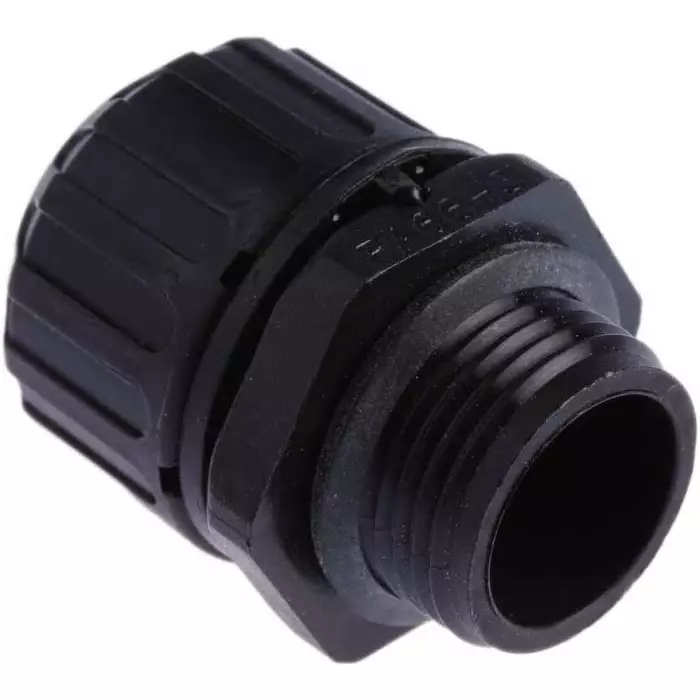 Adaptaflex Straight Conduit Fitting 16mm Nominal Size PG11 Nylon 66 Black, ASF16/PG11/A  AWB16 (Pack of 5 Pcs)