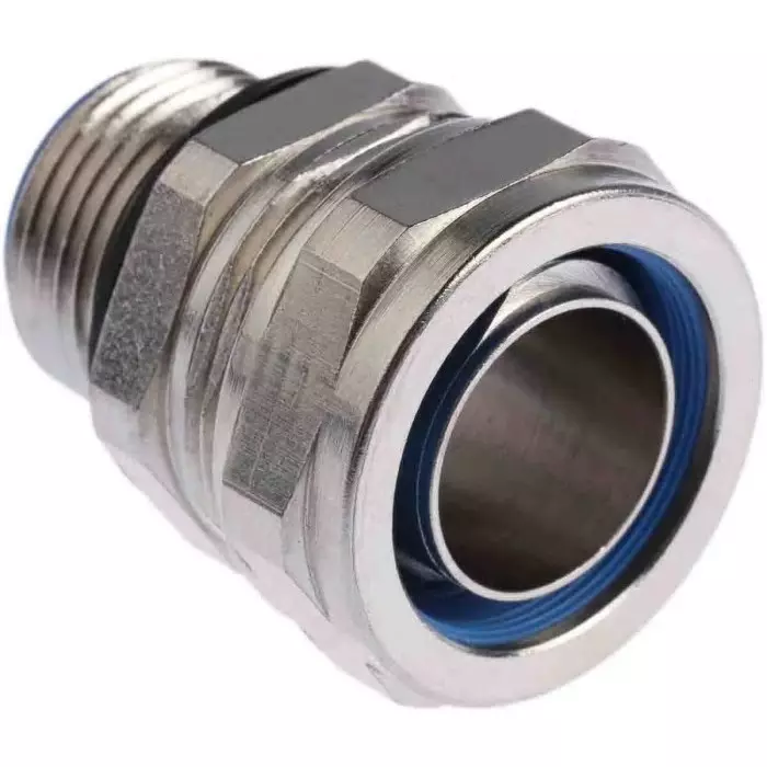 Adaptaflex Swivel Conduit Fitting 20mm Nominal Size M20 Brass Silver IP65 Rating, 7TCA296020R0159SP20/M20/M (Pack of 10 Pcs)