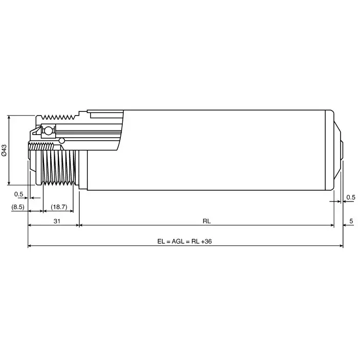 Interroll M8 Poly V Roller Drive 50mm x 425mm, 35PAJAAN7X