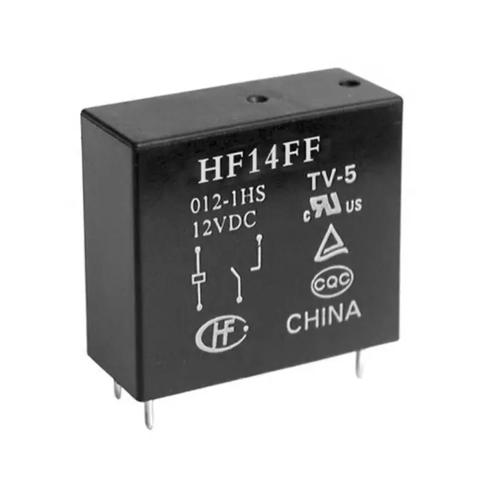 Hongfa Europe GMBH PCB Mount Power Relay 5V DC Coil 10A Switching Current SPST, HF14FF/005-1HSTF (Pack of 50 Pcs)