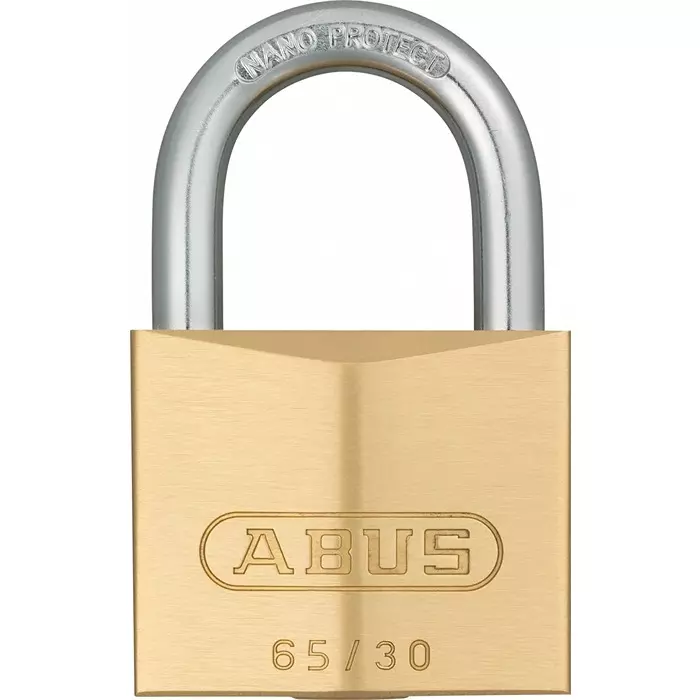 ABUS Key Weatherproof Brass Padlock 5 mm Shackle 30 mm Body, 65/30 KA 6301