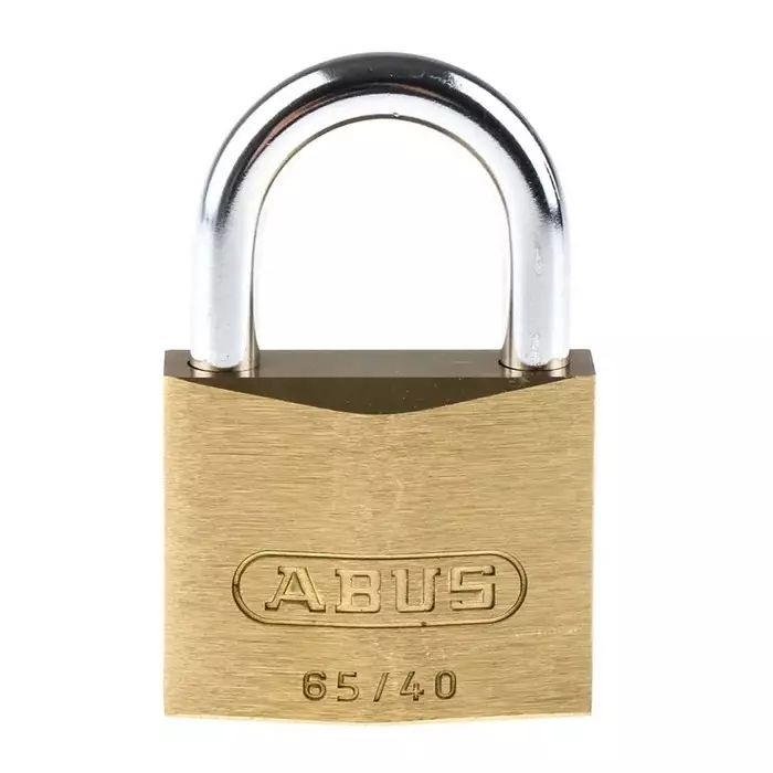 ABUS Key Weatherproof Brass Steel Padlock Keyed Alike 6 mm Shackle 65 mm Body, 65/40 KA6401