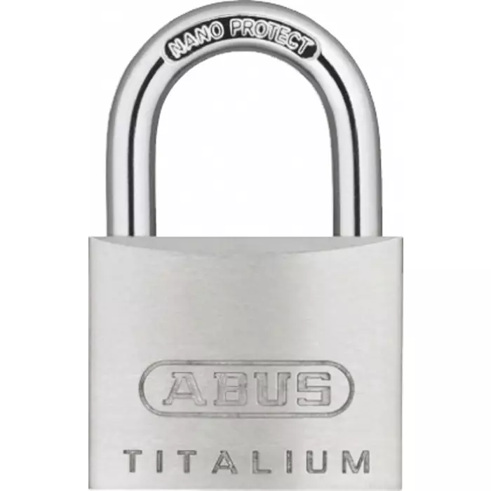 ABUS 64TI Key Weatherproof Titanium Weatherproof Padlock 6.5 mm Shackle 40 mm Body, 64TI/40