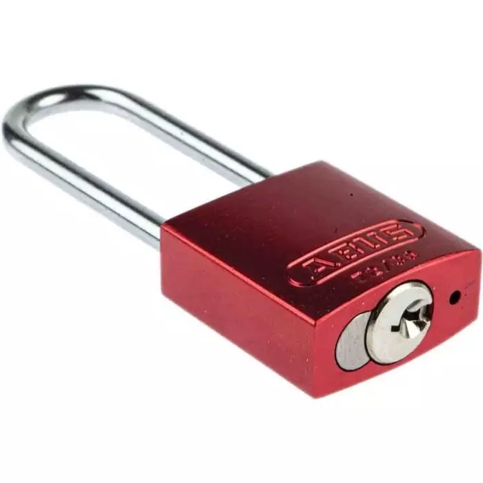 ABUS 72/30 Key Weatherproof Aluminium Steel Safety Padlock 4.4 mm Shackle 32.2 mm Body, 72/30HB50 Red