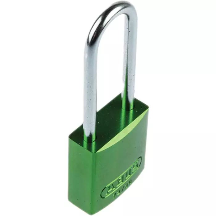 ABUS 72/30 Key Weatherproof Aluminium Steel Safety Padlock 4.4 mm Shackle 32.2 mm Body, 72/30HB50 Green