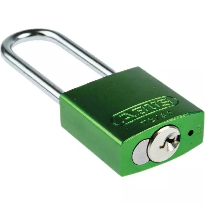 ABUS 72/30 Key Weatherproof Aluminium Steel Safety Padlock 4.4 mm Shackle 32.2 mm Body, 72/30HB50 Green
