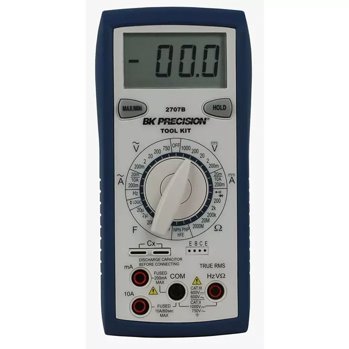 BK Precision Handheld Digital Multimeter True RMS 10A ac Max 10A dc Max 750V ac Max, BK2707B