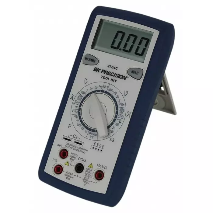 BK Precision Handheld Digital Multimeter 10A ac Max 10A dc Max 750V ac Max - RS Calibrated, BK2704C
