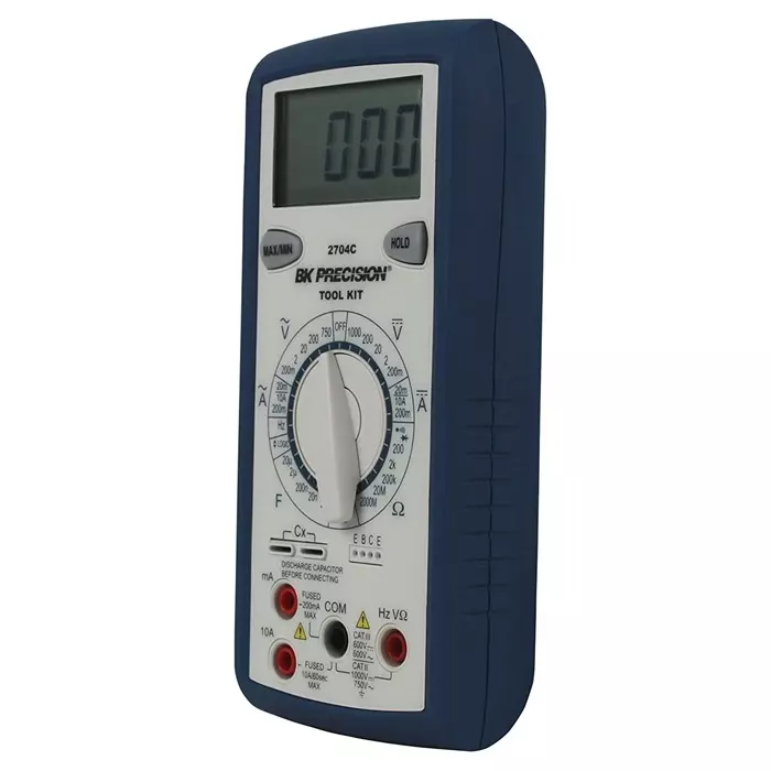 BK Precision Handheld Digital Multimeter 10A ac Max 10A dc Max 750V ac Max - RS Calibrated, BK2704C