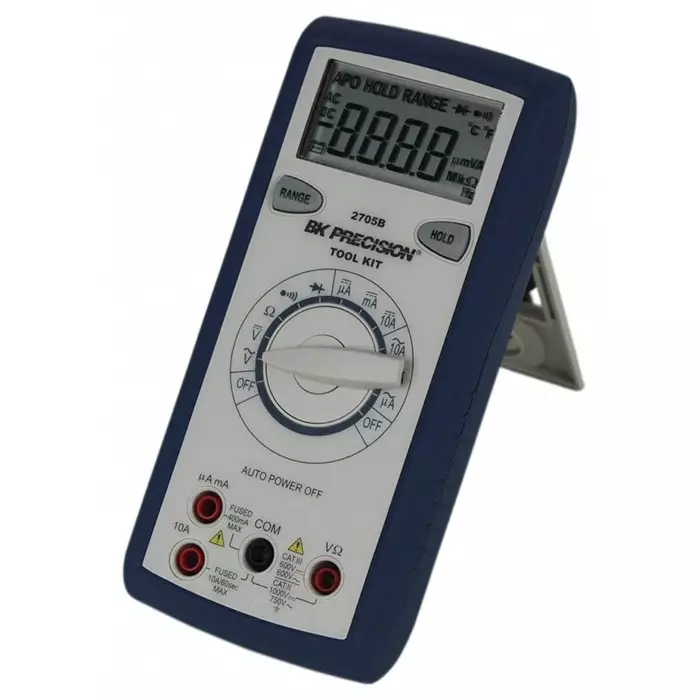 BK Precision Handheld Digital Multimeter 10A ac Max 10A dc Max 750V ac Max, BK2705B