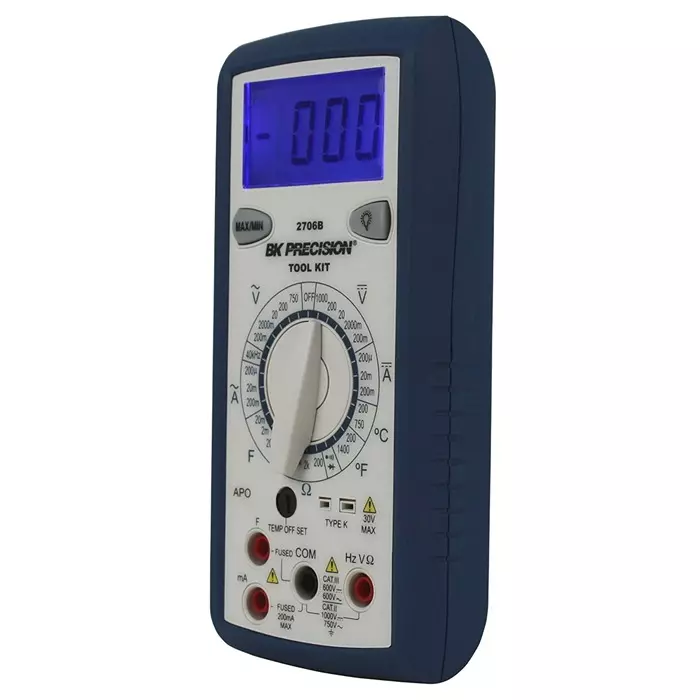 BK Precision Handheld Digital Multimeter 200mA ac Max 200mA dc Max 750V ac Max, BK2706B