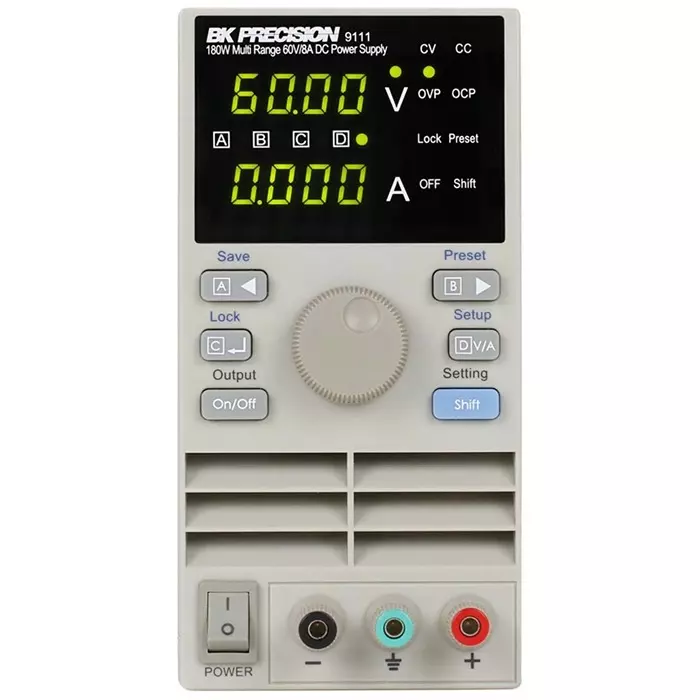 BK Precision 9111 Series Digital Bench Power Supply 0-60V 8A 1-Output 180W, BK9111